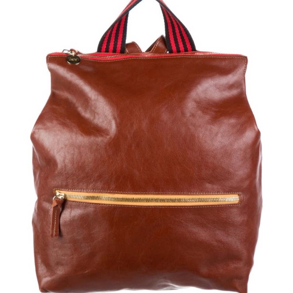 CLARE V Remi backpack. Sold out everywhere! EUC. Mahogany Rustic. Retail $535.